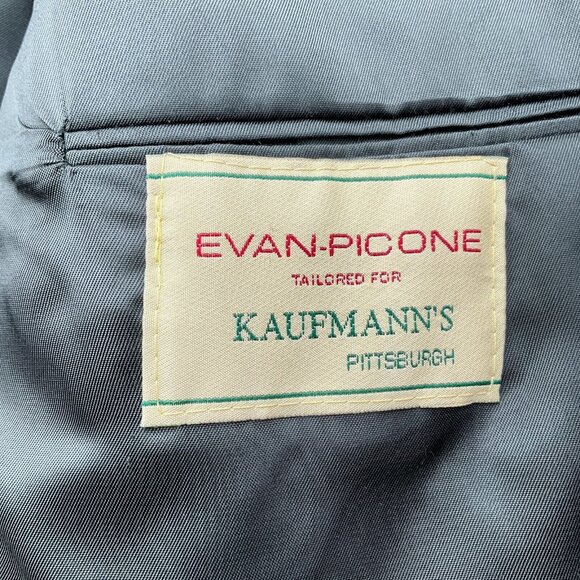 Evan Picone Blazer Men 44R Black Camel Hair 2 Button Classic Career Jacket - Picture 11 of 14